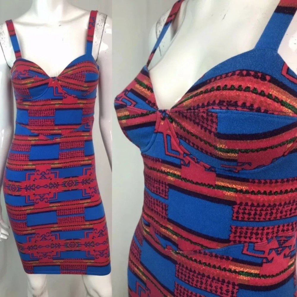Love Yaya Aflolo Aztec Stretch Corset Dress